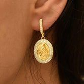 Silver Tughra Oval Women's Earring